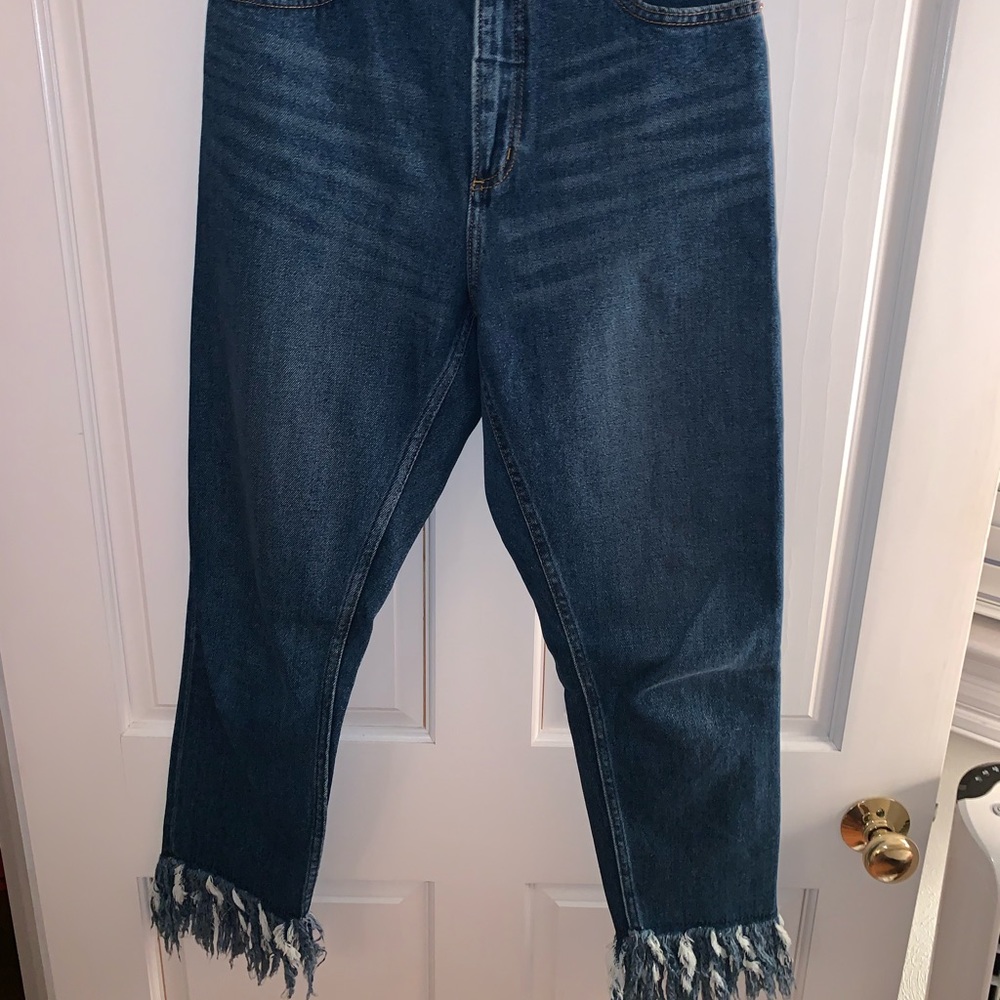 frayed mom jeans from monki (bought on asos)